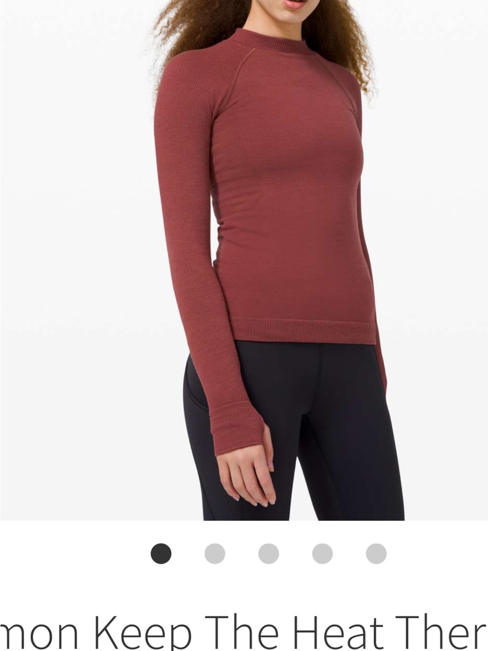 lululemon athletica Thermal Long Sleeve Top - Maroon